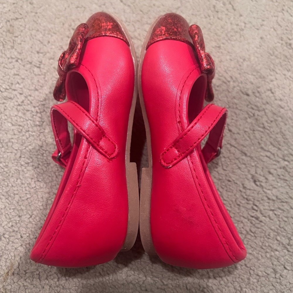 Red glitter ballet flat Gymboree Olivia the Pig Edition - Picture 6 of 6